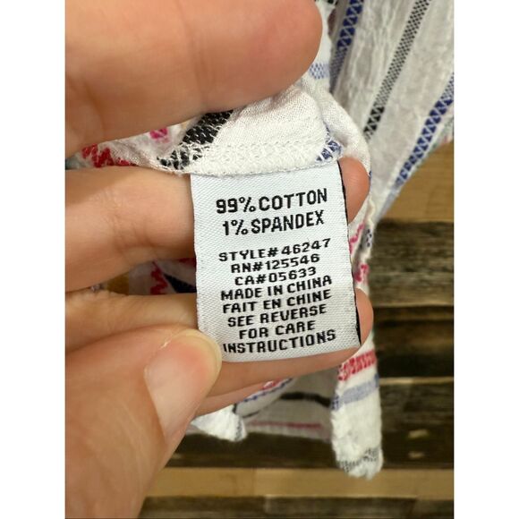 Habitat button front cotton blouse top relaxed fit size Large - Picture 5 of 9